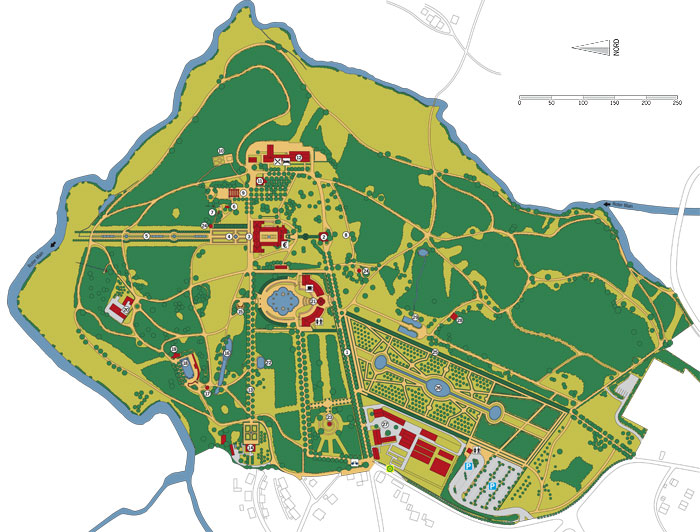 externer Link zum Plan des Hofgartens Eremitage (PDF)
