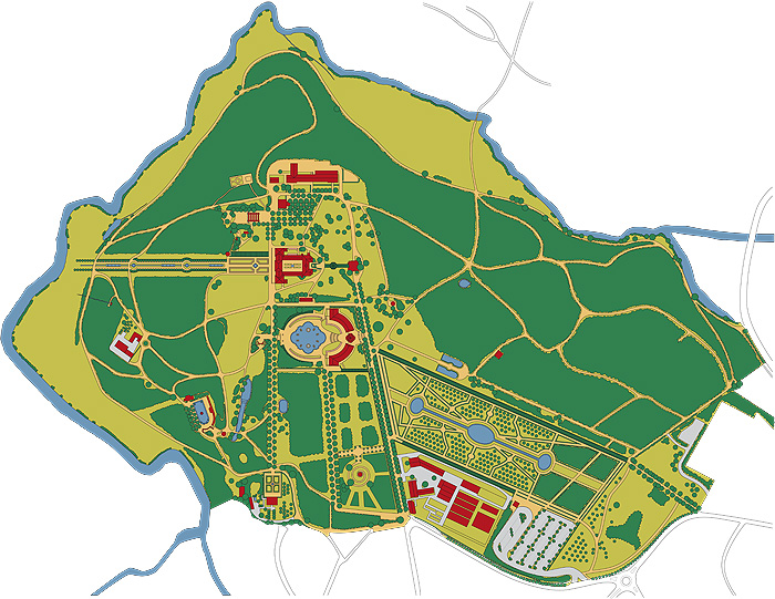 externer Link zum Plan des Hofgartens Eremitage (PDF)