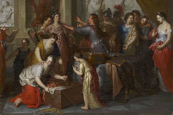 Bild: "Odysseus erkennt den Achill unter den Töchtern des Lykomedes", Gerard Hoet