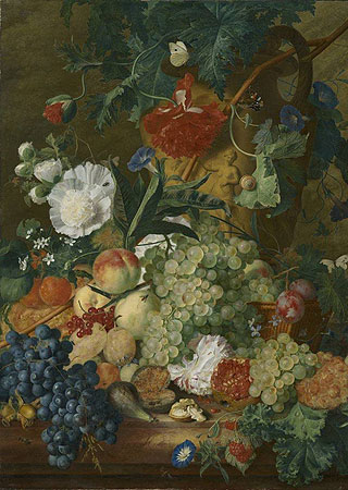 Bild: "Früchte und Blumen", Jan van Huysum