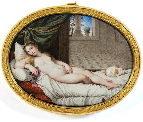 Bild: Miniatur "Venus von Urbino nach Tizian"