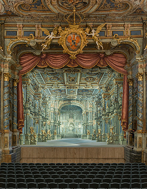 Bild: Markgräfliches Opernhaus Bayreuth, Blick zur Bühne