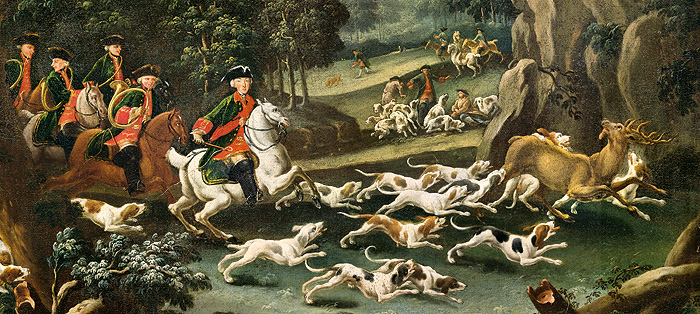 Picture: The courtly coursing,  painting by Kleemann brothers